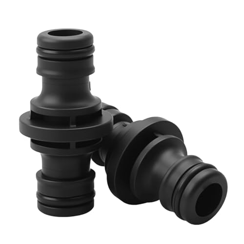 2 piezas de conectores de manguera Gardena, pieza de conexión para una conexión de manguera segura, conector de manguera de 1,27 cm, acoplamiento de manguera de doble cara, para manguera de jardín y