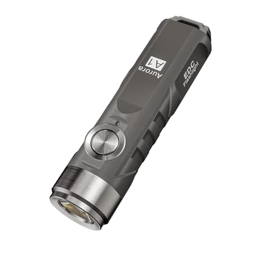 RovyVon A1 Gen 4 Rechargeable EDC Keychain Flashlight 650 Lumens High Lumens Outdoor Mini Keychain Light for Everyday Carry, Camping, Thanksgiving (Grey)