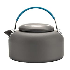 LOVOICE Draagbare Aluminium Camping Waterkoker, 0.8L/1.4L Aluminium Koffie Theepot | Open Kampvuur Waterkoker, Ultralight Draagbaar voor Wandelen Picknick Reizen