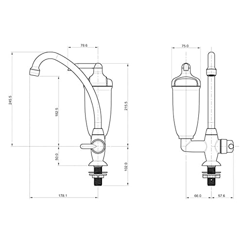 Purificador de Água com Torneira de Mesa Acqua Bella, LORENZETTI, 7411818, Cromado, Pequeno