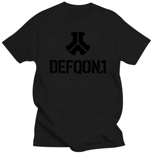 Men Tshirt Short Sleeve Defcon.1 T Shirt Tee Tops t-Shirt Black L