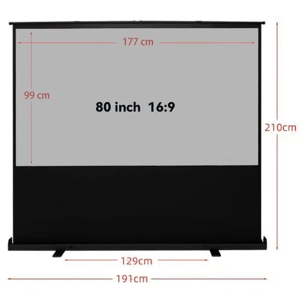 Pantalla portátil para proyector de 80 pulgadas 16:9 miniatura 2