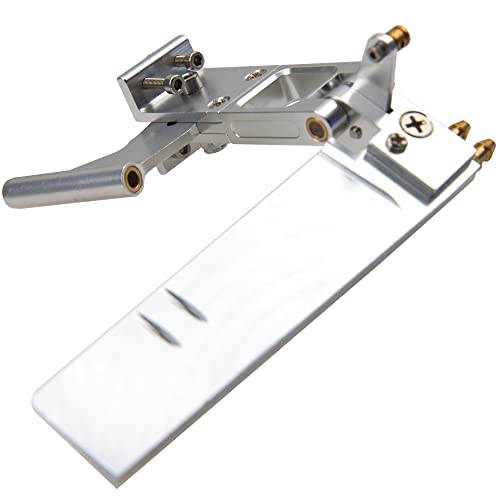 Vgoohobby Aluminum Alloy 110mm RC Boat Rudder with 4mm Shaft Axle Strut Mount Dual Water Rudder Comp