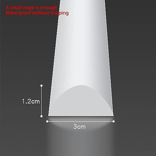 Barrera de ducha autoadhesiva de silicona flexible para vierteaguas en el baño 7