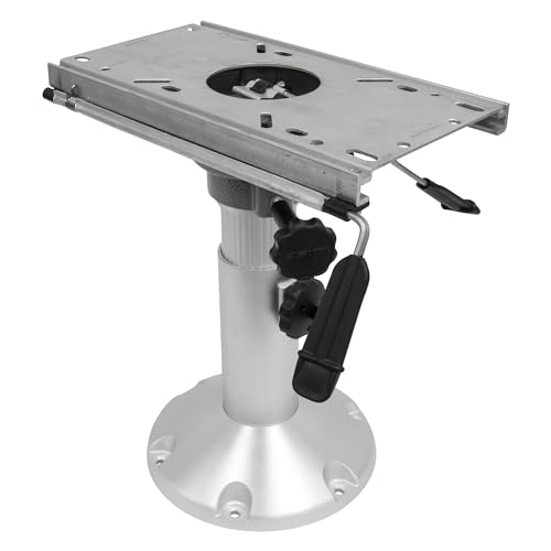 Wise 8WP21-374 Boat Seat Pedestal, Adjustable Height from 12' to 18', with Seat Slide Seat Mount...