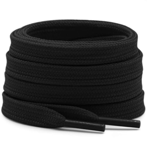 DELELE Flat Shoe Laces 67in Black 2 Pairs