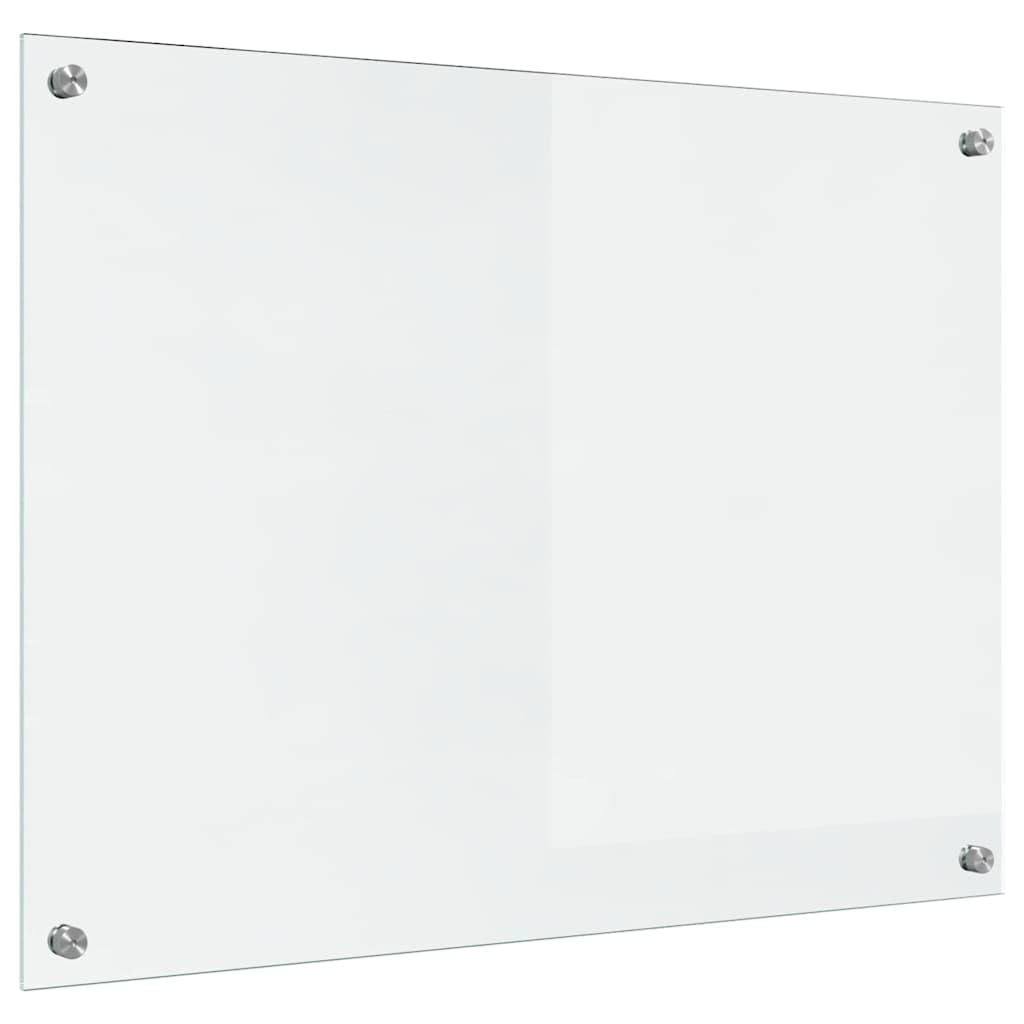 Tomostar Crédence de Cuisine en Verre, Fond de Hotte Protection Contre éclaboussures Dosseret de Cuisine Transparent 80x60 cm Verre trempé