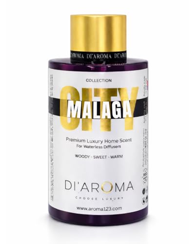 Di'Aroma Malaga Aroma Oil Blend 120ml – Premium Diffuser Oil for Home, Waterless & Essential Oil Diffusers, Long Lasting Home Fragrance, City Collection, Made in USA (120ml, Malaga)
