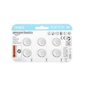 Amazon Basics 6-Pack CR2032 Lithium...