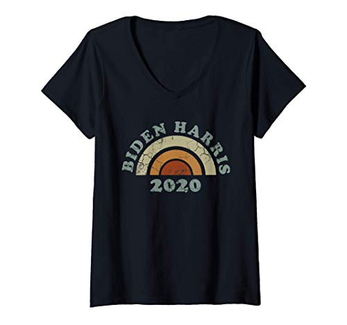 Femme Retro Joe Biden Kamala Harris 2020 Election Gear T-Shirt avec Col en V
