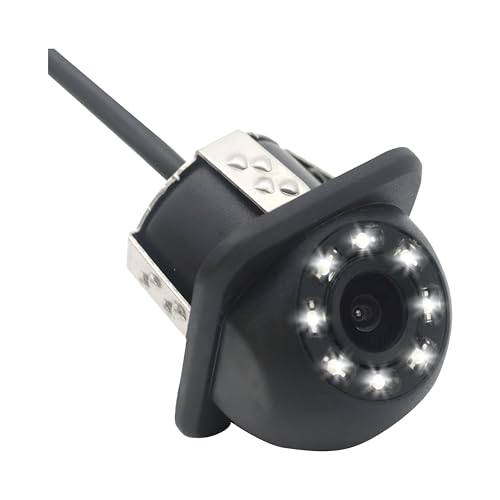 Kamera cofania Sound Way wodoodporna do samochodów i ciężarówek – kamera tylna HD IP68 z noktowizją, szeroki kąt 170°, diody IR, uniwersalna do SUV, kamperów i vanów – czarna