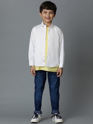 Image of Tales & Stories Boy's Solid Cotton Regular Fit Shirt-C100802