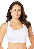Leading Lady Sports Bra for Women - The Serena Wirefree Sports Bra - White