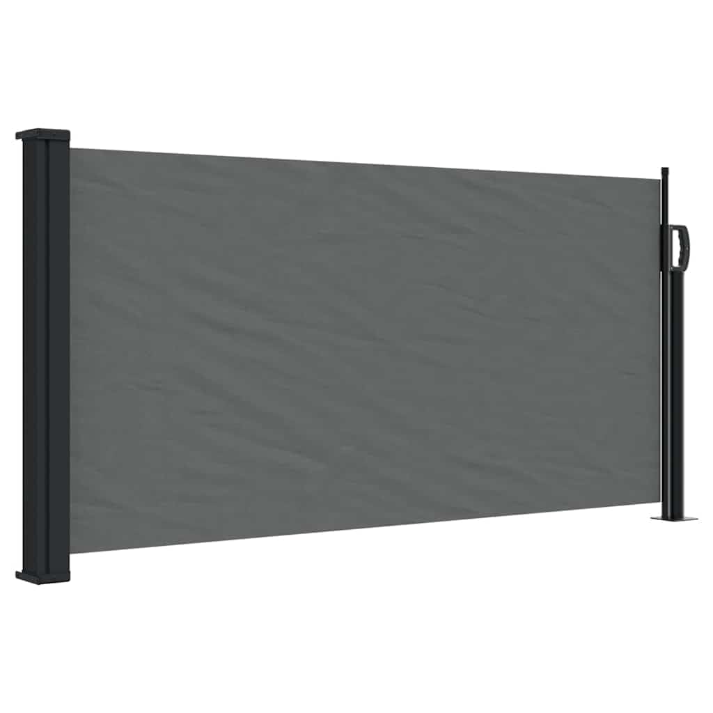 vidaXL Retractable Side Awning - Anthracite 100x500 cm, Polyester Shade for Patio, Balcony, Garden, UV & Water Resistant — image 1