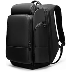 GYakeog Mochila Antirrobo Hombre Mochila Portatil 17.3 Pulgadas Impermeable Mochilas para Ejecutivos con Puerto USB Mochilas Elegantes para Trabajo Diario Viaje Escolares-Negro