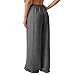 Wide Leg Pants High Waist Flowy Adjustable Knot Loose Trousers Casuals Lounge Business Pants with Pockets