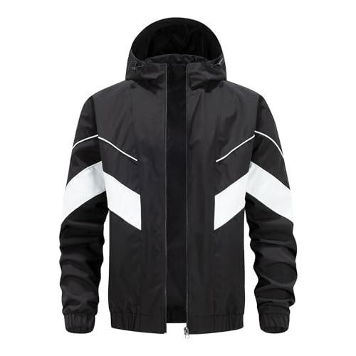 Veste coupe-vent pour homme polyvalente et manteau de pluie basique d'extérieur