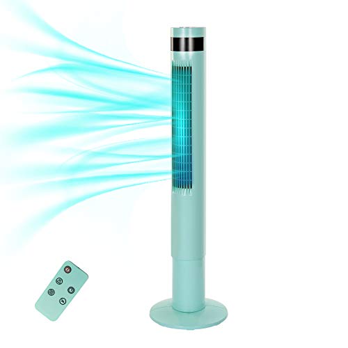 Antarctic Star Tower Fan Portable Electric Oscillating Fan Quiet Cooling Remote Control Standing Bladeless Floor Fans 3 Speeds Wind Modes Timer Bedroom Office(43 inch, Green)