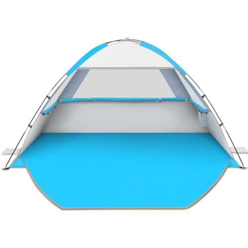 Gorich Beach Tent,UV Sun Shelter Lightweight Beach Sun Shade Canopy Cabana Beach Tents Fit 3-4 Person