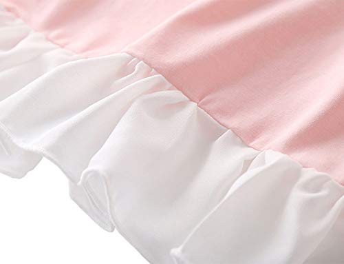 Jwwn Toddler Girls Princess Nightgrown Summer Sleepwear Little Kids Short Sleeve Pajama Dresses (Pink,4T) #TOP4