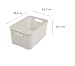 BranQ - Home essential universeller, multifunktionaler Korb in Rattan Design, Grösse M 10 l, BPA-frei Kunststoff PP, Creme, 28,8x19,7x16,2 cm