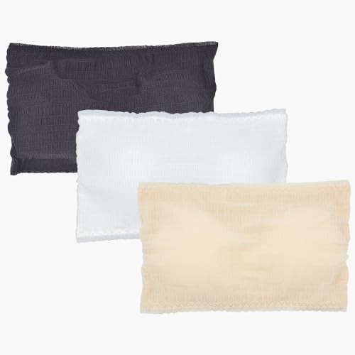 Girls Strapless Bras 10-12 12-14 Years Old Bandeau Bra Seamless Tube Bra for Girls and Teens 30A 32A