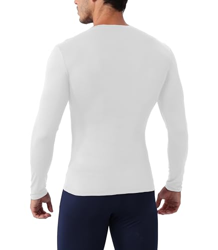 Men's Compression Shirt V Neck Long Sleeve Workout Shirts Cool Dry Athletic Gym Undershirts Active Sports Baselayer Tops2