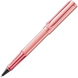Lamy AL-star flamingo Tintenroller - leichter Stift mit transparenten, ergonomischen Griff & Strichbreite M - Gehäuse aus Aluminium – mit Tintenrollermine M 63 Strichbreite M in schwarz