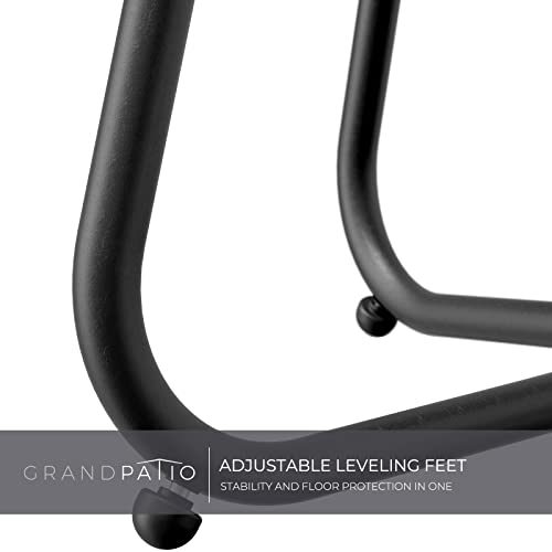 Grand patio Outdoor Side Table Small Table Round End Table Garden Table Lightweight Snack Table for Outdoor Garden Hallway Bedroom Living Room Terrace Balcony -Black