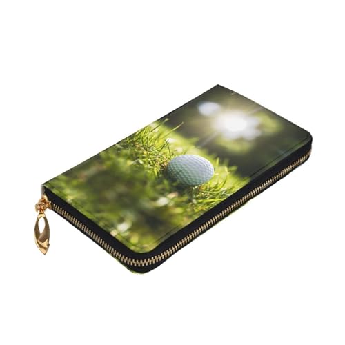Cartera para llaves y tarjetas en piel con grabado de golf original 3