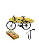 rack prancha surf bicicleta El portaequipajes de tabla de surf Northcore "Lowrider" universal tiene una estructura de aleación con recubrimiento de polvo que se adapta a cualquier vástago de asiento estándar, evitando que se raye en el trabajo de pintura de la bicicleta.