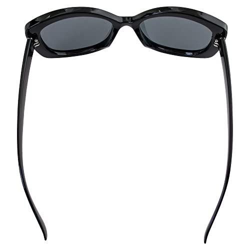 Dominica Polarized Sunglasses for Women Black Frame w/Smoke Lens4