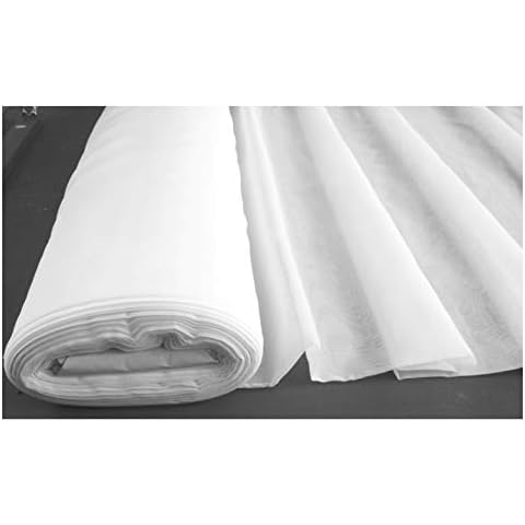 Curtains and Voiles FIRE RETARDANT VOILE - Plain White Fabric wedding drapes Crafts Cover