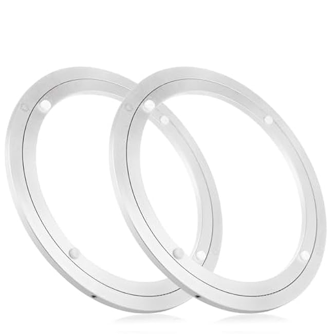 Acrux7 2 Pack 10 Inch Lazy Susan Hardware, Aluminum Lazy Susan Bearing Swivel Plate, Metal Lazy Susan Base for Dining Table, Workbench