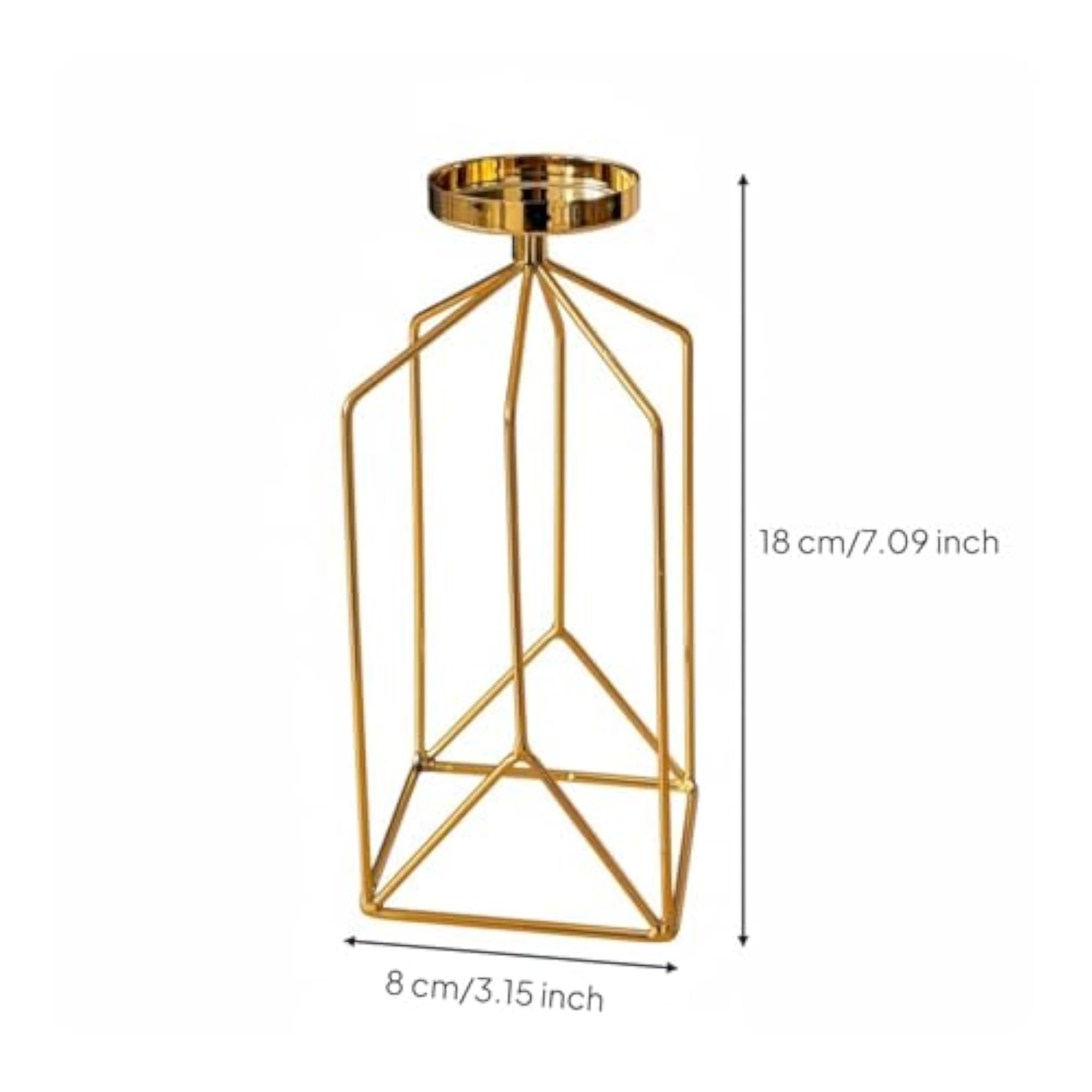 Nordic Design Geometric Metal Candlestick Holder