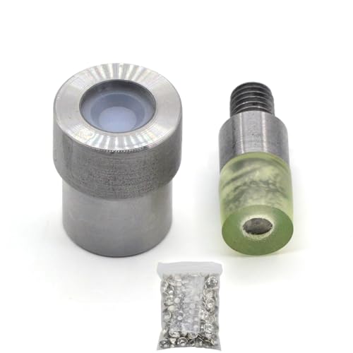 Yalando 1 Sets Die and 100 Sets Crystal Rivets for Hand Press Machine Craft DIY Tool Accessories 5mm 6mm 7mm 8mm 9mm 10mm 12mm Screw Size M8