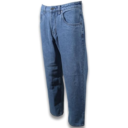 LIME TREE Unisex Baggy Acid Wash Cargo Jeans – Loose Fit Streetwear Pants3