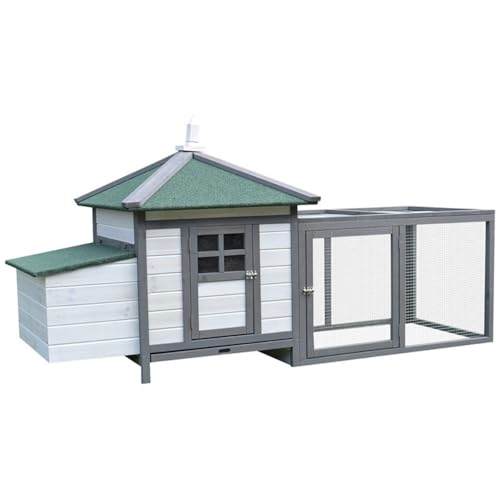 TVTKE鳥かご 鳥かご鶏かご鶏小屋 ウサギケージ バニーケージ ウサギ 犬 猫 ペットケージ リス ハムスター 屋外専用日光に強い通気性 取り外し可能なトレイ お手入れが簡単組み立て簡単 防雨 家庭用 飼育ケージ多層構造で耐候性のある屋外用鶏小屋。巣箱、