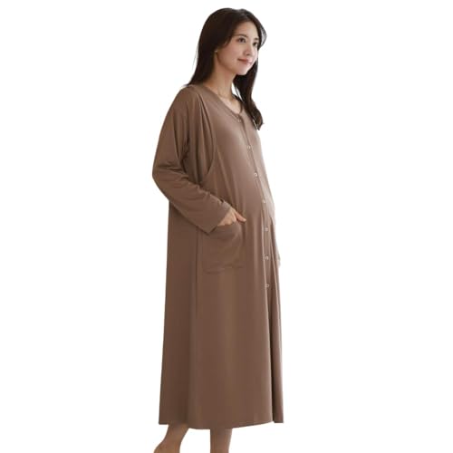 [merci mimi] Tkm231001 マタニティパジャマ 半袖 (モカ)