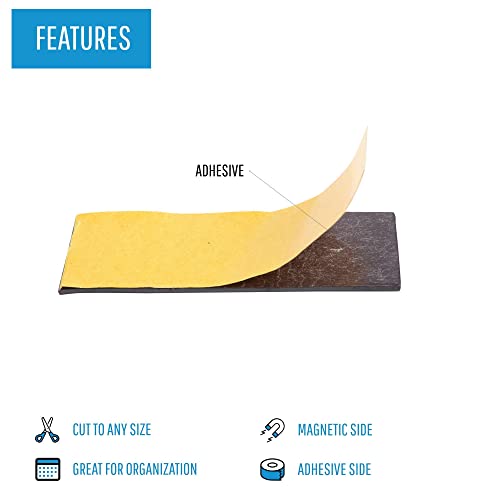 Mastervision Tape Roll Adhesive Magnetic, 1" X 50', Black #TOP2