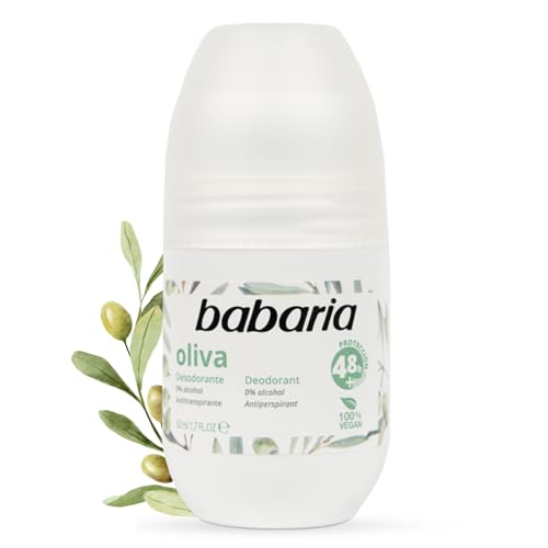 Babaria - Desodorante Antitranspirante Axilas de Oliva Sensitive para Hombre y Mujer | Desodorante Hombre Roll On | Deos Desodorante Corporal | Cosas de 1 Euro Productos