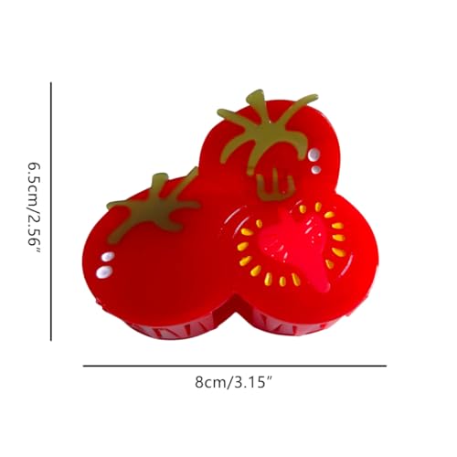 Cute Big Tomato Hair Clip,Acetate Hair Clip,Big Claw Clip for Women,Novelty Hair Claw Clip image 5