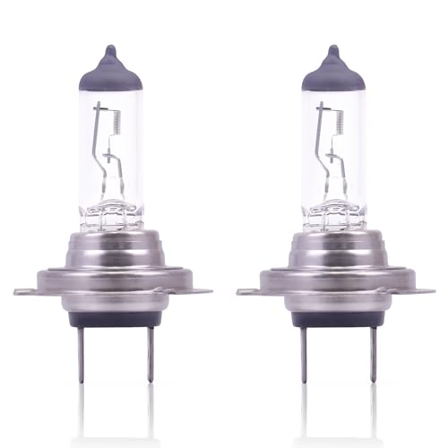 Image of Sinoparcel H7 Halogen Headlight Bulb 3200K Warm Yellow Standard 2PCS | OEM High Low Beam, Fog Light, DC 12V 55W