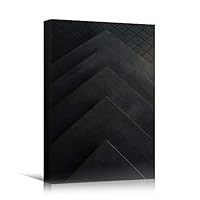 Canvas Wall Art Grey Building Pattern Abstract Architecture & Maps Building Chic Home Office Photography - 12x18 inches