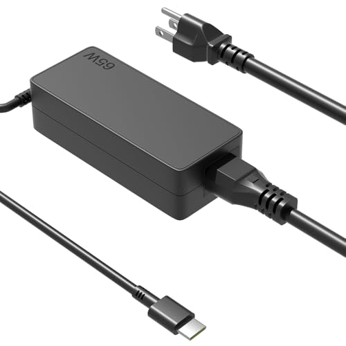 65W USB-C Charger for Lenovo Thinkpad, Yoga Slim 6 7 9,Ideapad Flex Duet Slim, ThinkBook, Chromebook Series X1 E590 E585 E580 E14 T470 T495s T14 L15 L590 P52s 720 910 C930 S540 720S 730S More Laptop