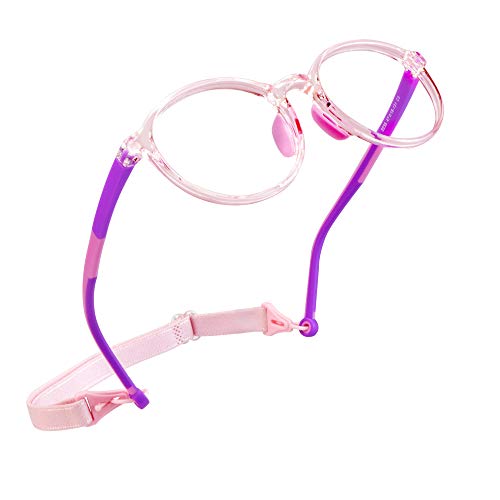 Image of LifeArt Kid Blue Light Blocking Glasses, Filter 85% of Harmful Blue Light, Anti Eyestrain and Blurry, Computer Glasses(Clear Pink)