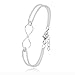 Subalian Pulseras Mujer Plata Infinito Mujer - Pulsera De Ley 925 de Moda con Una Caja | Regalos Originales para Mujeres Pulseras Plata Mujer