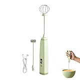 Milchaufschäumer | 3 Geschwindigkeitsstufen, wiederaufladbar, kabellos, tragbar, Mini-Mixer für Kaffee, für Milchshakes, Eiweiß, Sahne und Kakao-Getränke