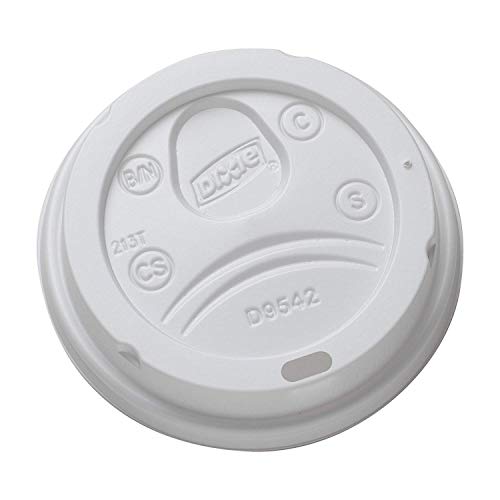 Dixie 9542500DXPK Dome Drink-Thru Lids, Fits 10, 12 & 16oz Paper Hot Cups, White, 100/Pack - //coolthings.us