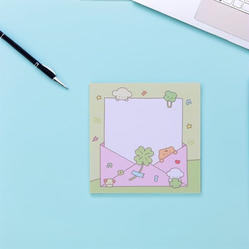 Blocs-notes adhésifs mignons trèfle SHINEOFI pour organisation colorée du bureau